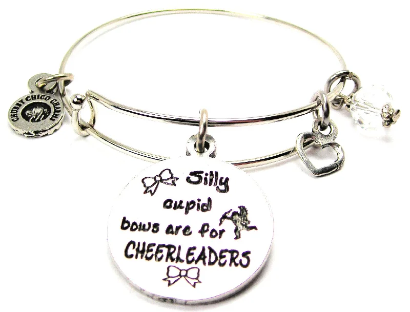 Silly Cupid Bows Are For Cheerleaders Bangle Bracelet