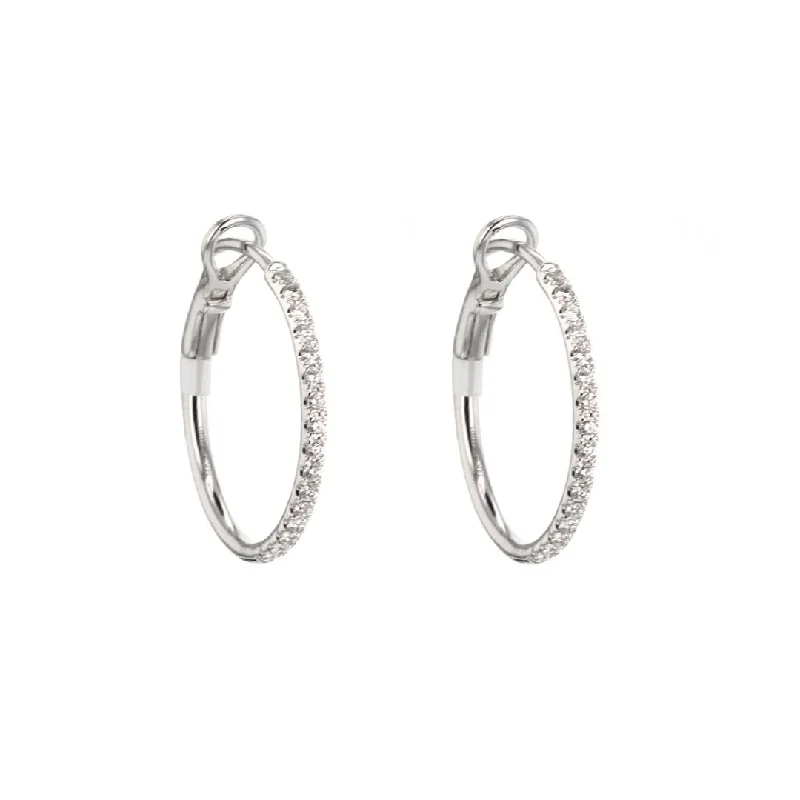 0.25 ctw Diamond Hoop Earrings