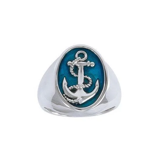 Anchor Sterling Silver Ring TRI1462