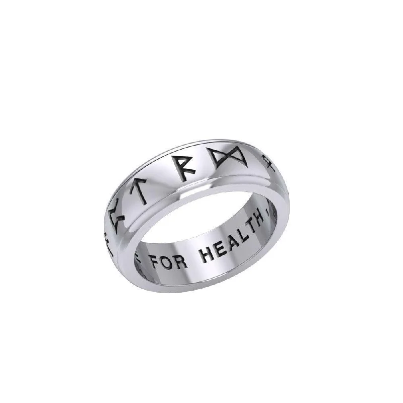 Runic Silver Spinner Ring TRI1296