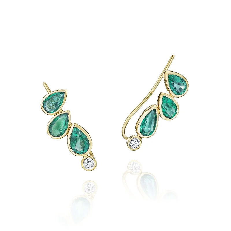 Calming Climber Earrings - Emerald