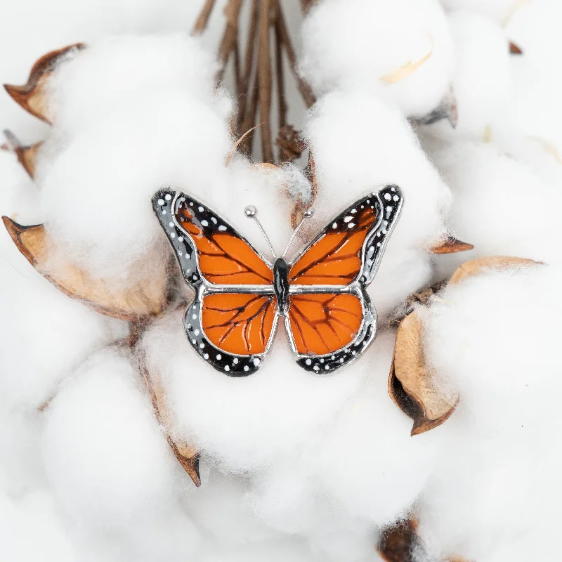 Monarch Butterfly Brooch Top-view