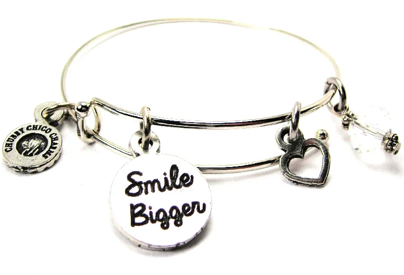 Smile Bigger Bangle Bracelet