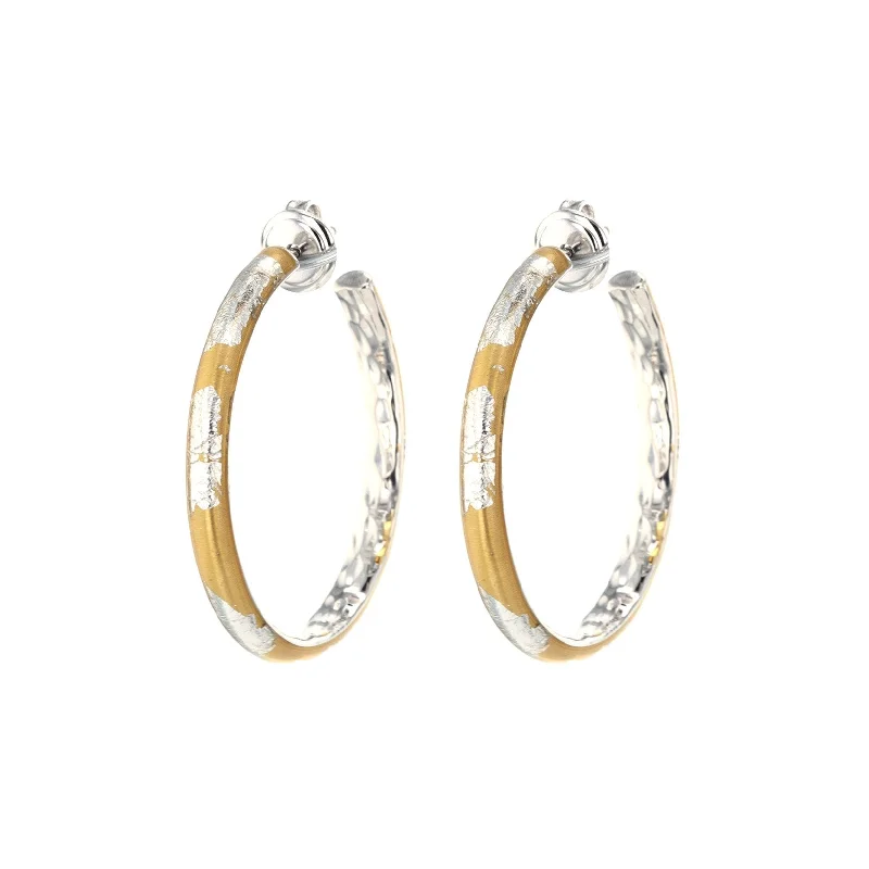 Enamel Hoop Earrings