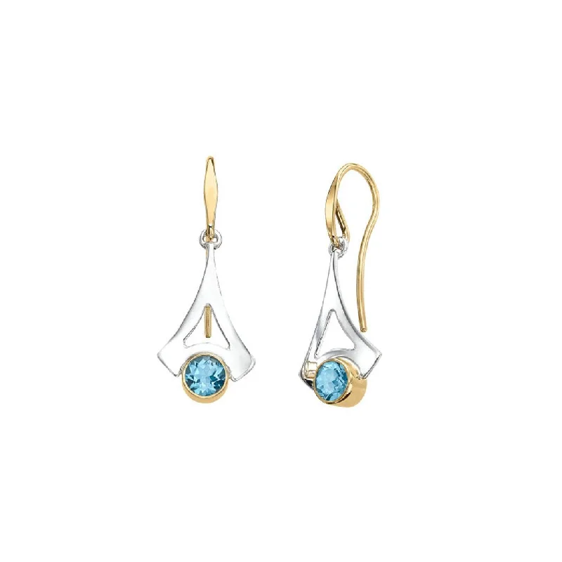 Blue Topaz Drop Earrings