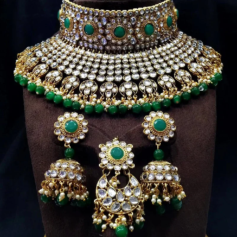 Manisha Jewellery Gold Plated Kundan Stone Choker Necklace Set