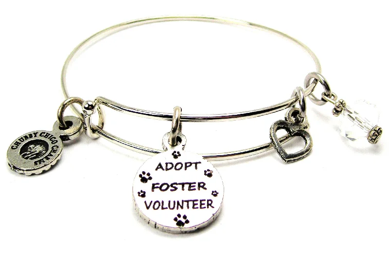 Adopt Foster Volunteer Bangle Bracelet