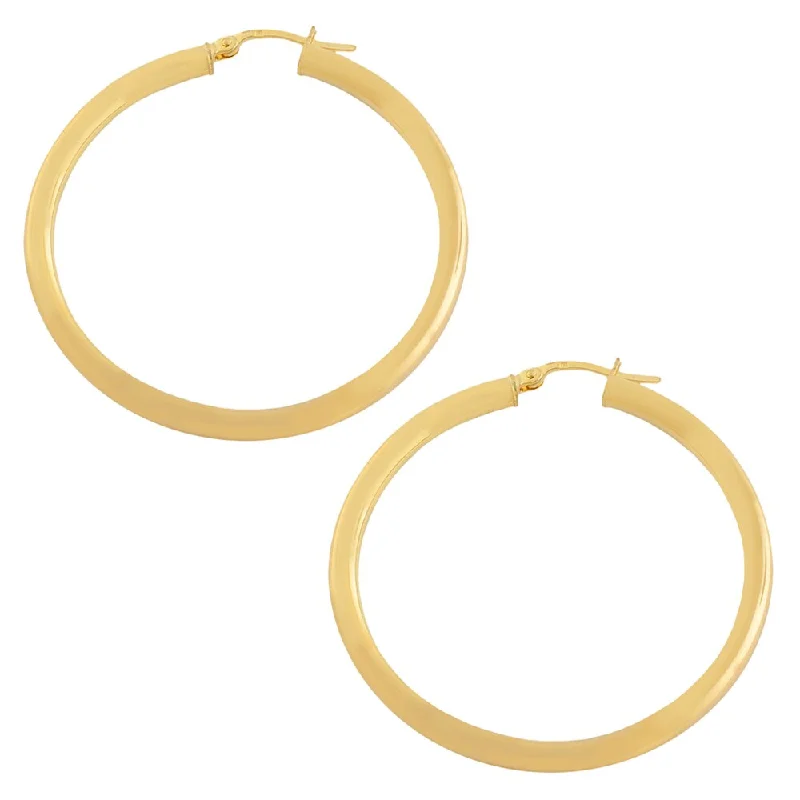 Fremada 14k Yellow Gold Polished Tube Hoop Earrings