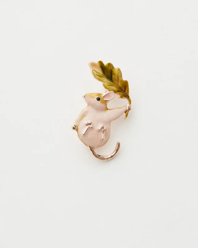 Enamel Dormouse Brooch