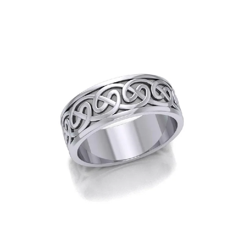 A Never-ending artwork ~ Celtic Knotwork Sterling Silver Ring TR354