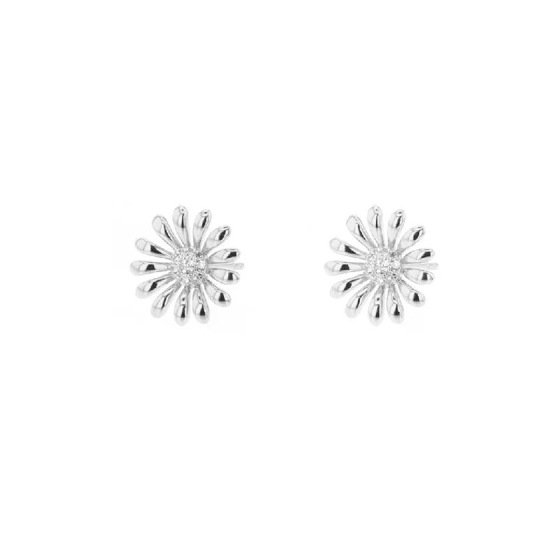 0.06 ctw Diamond Flower Stud Earrings