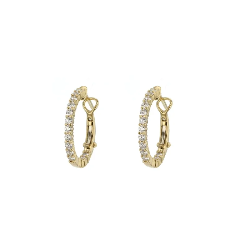 1.00 ctw Diamond 0.60" Inside-Out Hoop Earrings