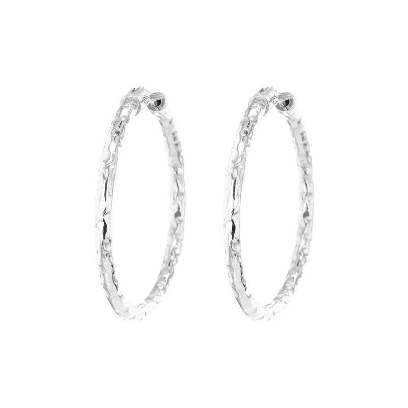 1.5" Sterling Silver Hoop Earrings