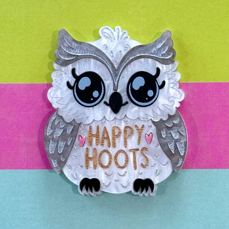 Happy Hoots  - Brooch