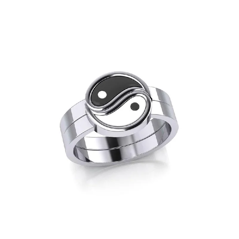 Yin Yang Love Silver Commitment Ring TRI1940