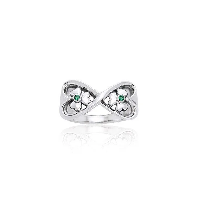 Danu Silver Shamrock Ring TRI598