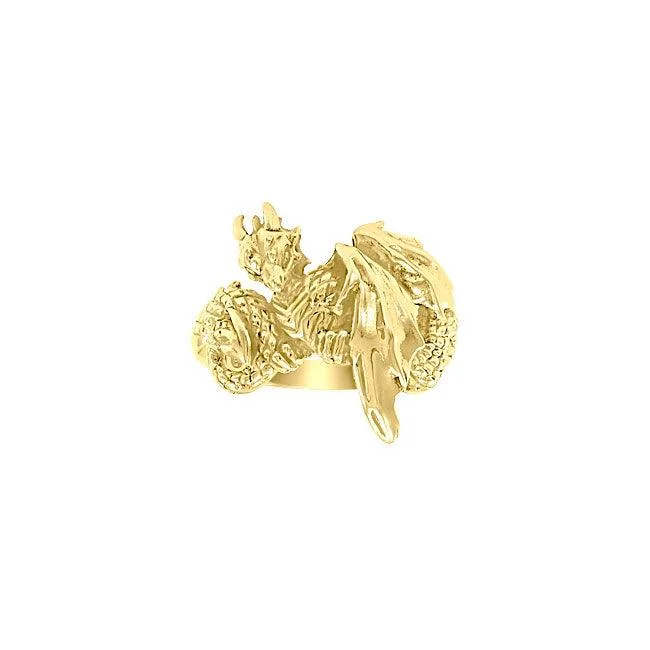 Dragon Wrap Solid 14 Gold Ring GTR1504