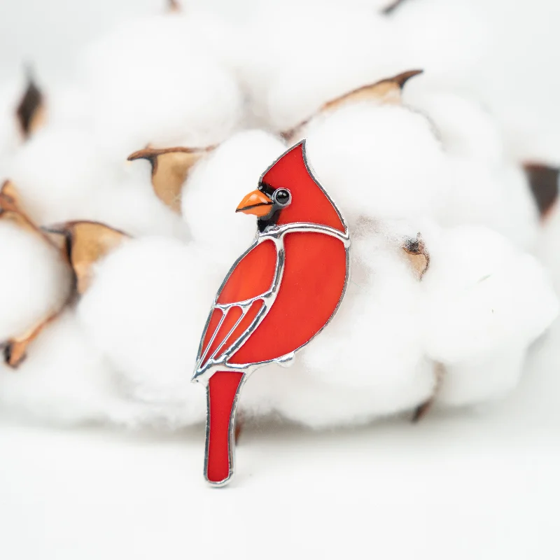 Red Cardinal Brooch Style 2