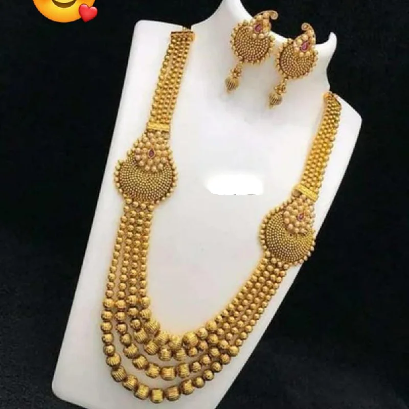 Manisha Jewellery Gold Plated Long Necklace Set