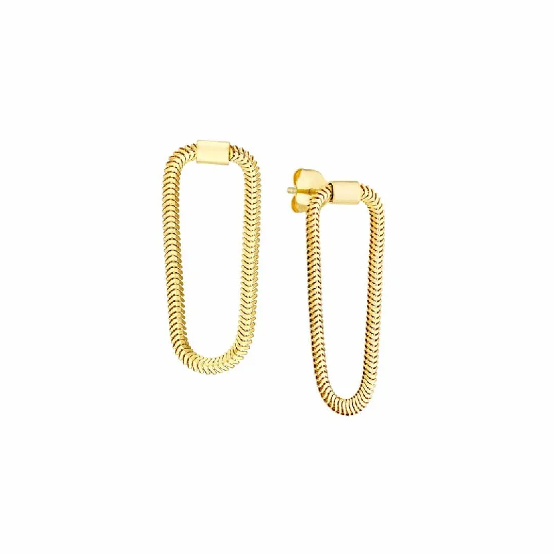 Hollow Loop Snake Chain Earrings