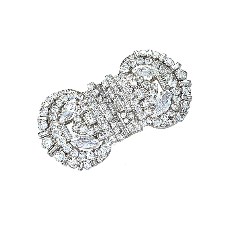 Cartier London Indian-Inspired Diamond Double Clip Brooch