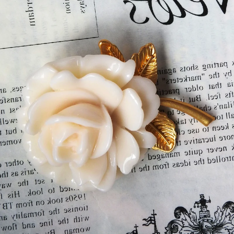 White Rose Brooch