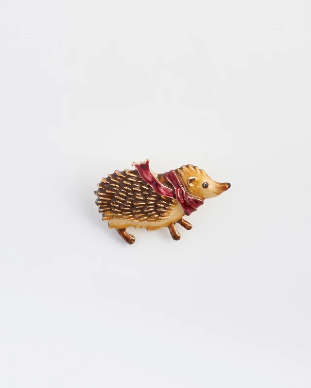 Cosy Hedgehog Charm Brooch