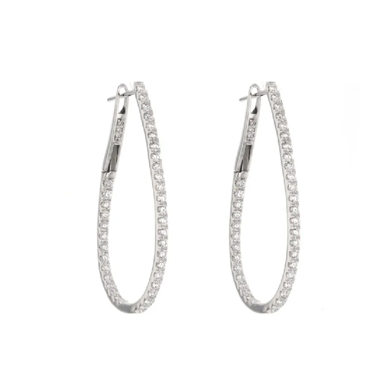 1.33 ctw Diamond Inside-out Hoop Earrings