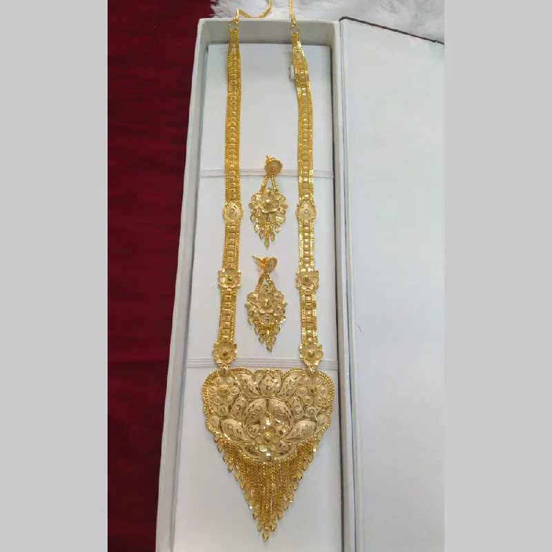 Pari Art Jewellery Forming Gold Long Necklace Set