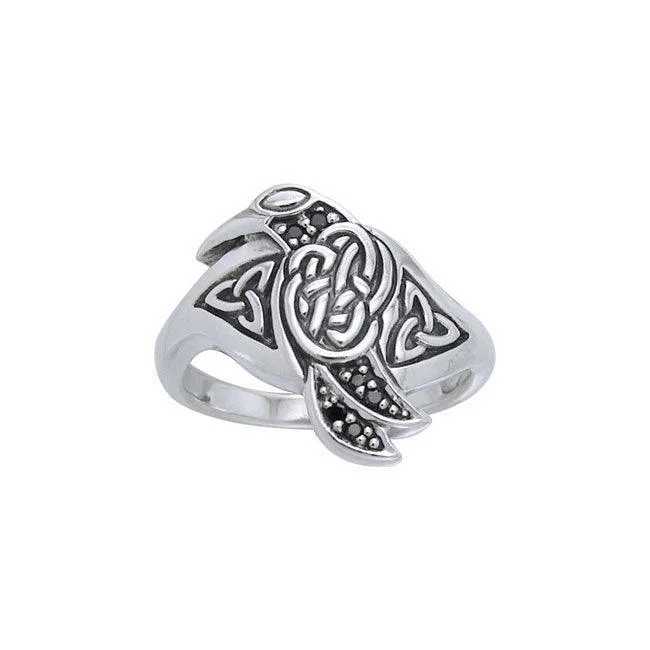 Celtic Raven in Revelation Ring TRI1033