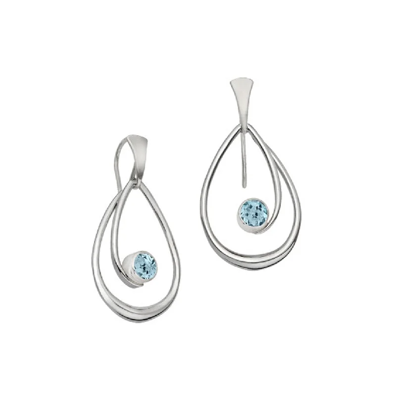 Blue Topaz Sterling Silver Earrings