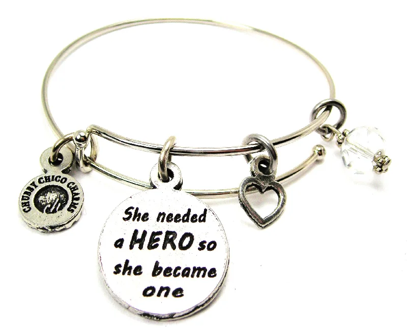 She Needed A Hero So She Became One Bangle Bracelet