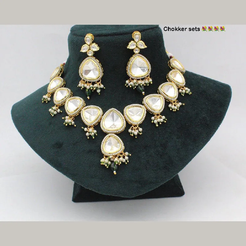 Manisha Jewellery Gold Plated Kundan Necklace Set