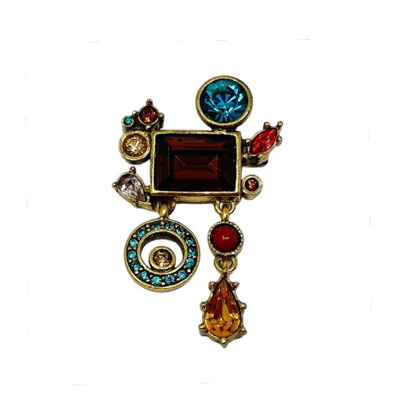 Patricia Locke Idiosyncracy Brooch in Gold Spice