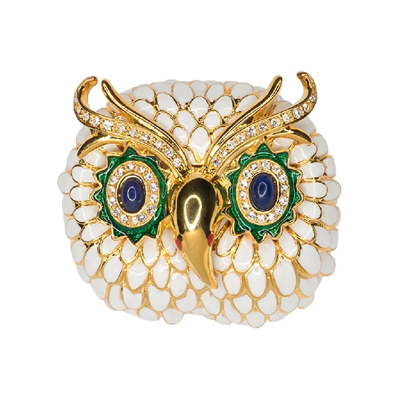 White Owl Brooch