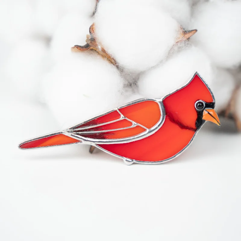 Red Cardinal Brooch Style 1