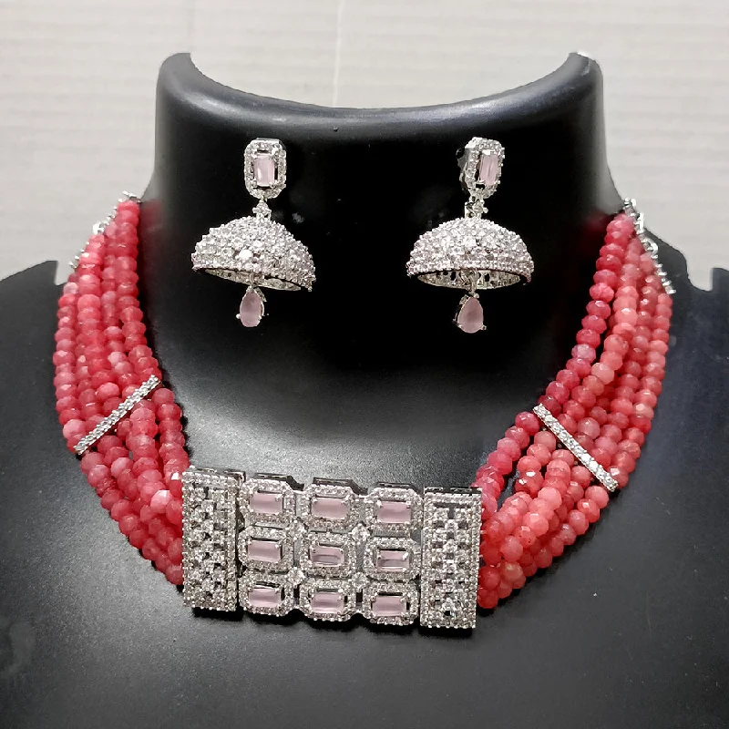 Exotica Collection American Diamond Choker Necklace  Set